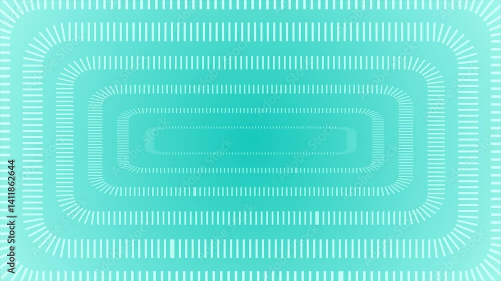 Aufkleber cyan color rotating multiple lines in square tunnel seamless design geometrical background