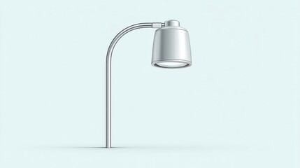Modern Desk Lamp with Sleek Design on Soft Blue Background for Minimalist Decoration