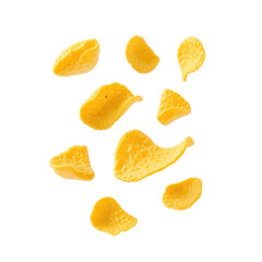 floating chips isolated on transparent png