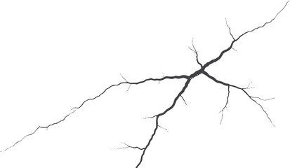 crack concrete white wall or Cement wall background. Cracked barren desert earth on transparent background. 

