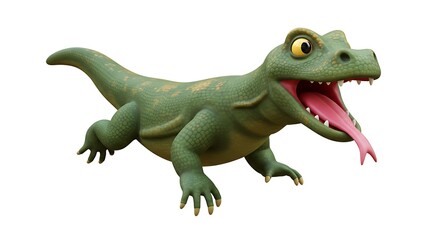 Obraz premium dinosaur toy isolated on white
