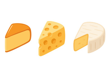 Set aus verschiedenen Käse Sorten 