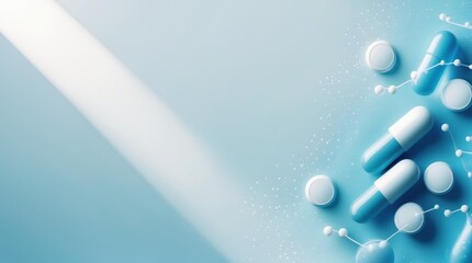 Bright, hygienic blue background ideal for healthcare, technology, or clinical content.