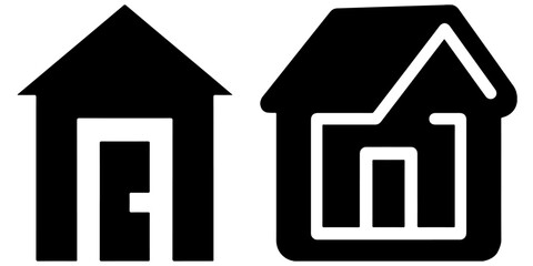 Two vector graphic resources related to houses are displayed.