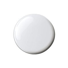 Round button pin badge mockup isolated on transparent background