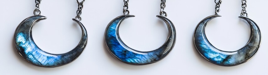 Crescent Moon Pendant Necklaces