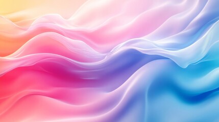 Obraz premium Abstract Pastel Wave Background Soft Rainbow Colors