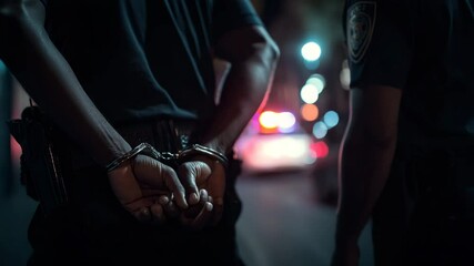 Man getting arrested and handcuffed