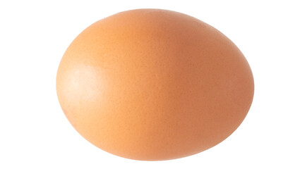 Brown chickens egg on a white background. ...food,
