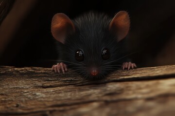 Nocturnal small mammal close up
