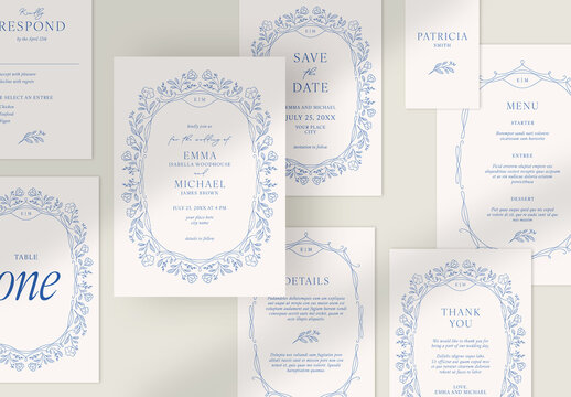 Blue Floral Wedding Suite