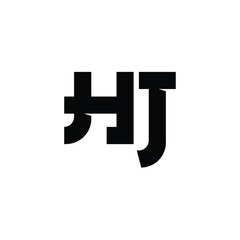 HJ monogram logo design letter text name symbol monochrome logotype alphabet character simple logo
