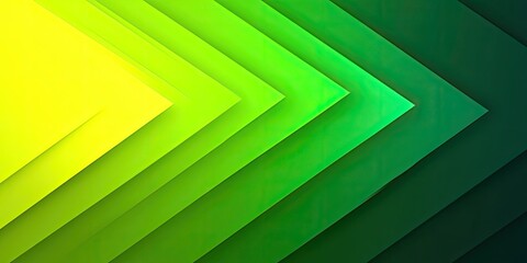 Obraz premium Abstract arrows forming directional lines in gradient shades of yellow and green
