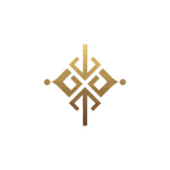 Elegant Gold Geometric Logo Design