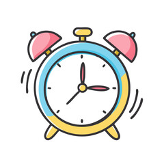 alarm clock icon, alarm clock vector illustration-simple illustration of alarm clock, perfect for alarm clock logos and icons