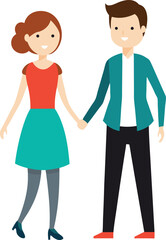 Couple holding hands