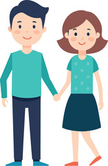 Couple holding hands