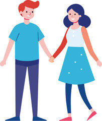Couple holding hands