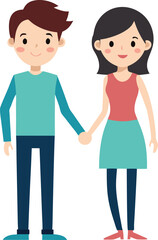 Couple holding hands