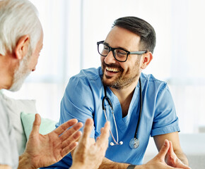 nurse doctor senior care caregiver help assistence retirement home nursing elderly man health...