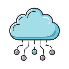 cloud computing icon, cloud computing vector illustration-simple illustration of cloud computing, perfect for cloud computing logos and icons