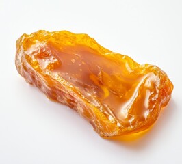 Natural Amber Stone with Rich Honey Color and Glossy Surface