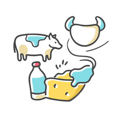 dairy industry icon, dairy industry vector illustration-simple illustration of dairy industry, perfect for dairy industry logos and icons