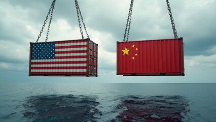 USA And China Trade War Concept