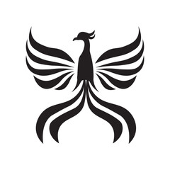Modern Phoenix Bird Silhouette