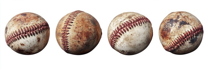 Fototapeta premium Worn Baseball Collection