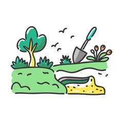 landscaping icon, landscaping vector illustration-simple illustration of landscaping, perfect for landscaping logos and icons