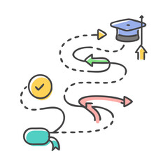 learning path icon, learning path vector illustration-simple illustration of learning path, perfect for learning path logos and icons