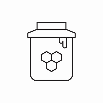 recommend clip art: Honey jar sweet food icon vector sign