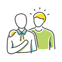 mentor and mentee icon, mentor and mentee vector illustration-simple illustration of mentor and mentee, perfect for mentor and mentee logos and icons