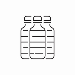 Water bottles hydration drink icon vector sign