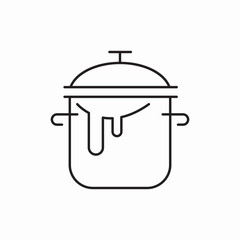Cooking pot food preparation icon vector sign