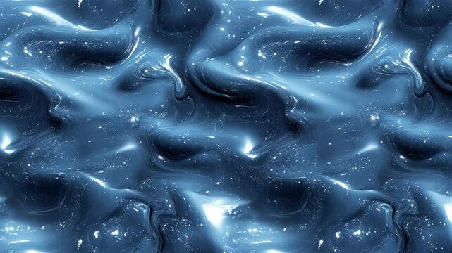 Blue Liquid Flowing Loop Animation Background