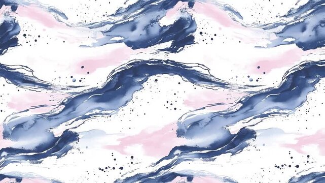 Abstract Watercolor Flowing Loop Animation Background