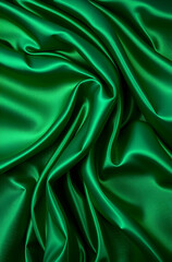 Obraz premium Radiant silk glows in jade and teal, echoing woodland spirits and enchanted nature rhythms. 