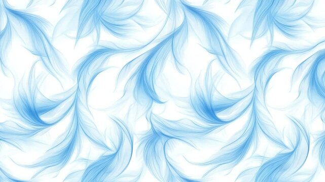 Abstract Blue Flowing Lines Seamless Looped Animation Background