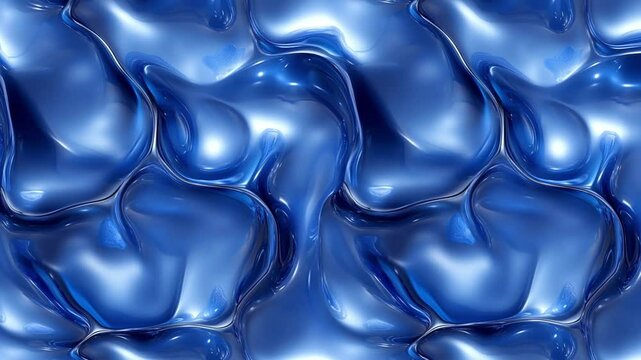 Blue Liquid Flowing Loop Animation Background