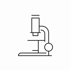 Science lab microscope research icon vector sign