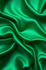 Obraz premium Radiant silk glows in jade and teal, echoing woodland spirits and enchanted nature rhythms. 