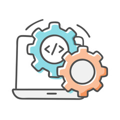 software development icon, software development vector illustration-simple illustration of software development, perfect for software development logos and icons