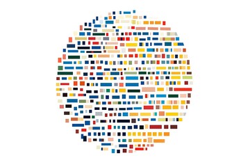 Obraz premium genomic health records, visual representation of genomic information in health records, clean design, no text, white