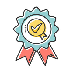 success badge icon, success badge vector illustration-simple illustration of success badge, perfect for success badge logos and icons