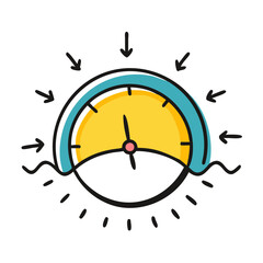 sunrise clock icon, sunrise clock vector illustration-simple illustration of sunrise clock, perfect for sunrise clock logos and icons