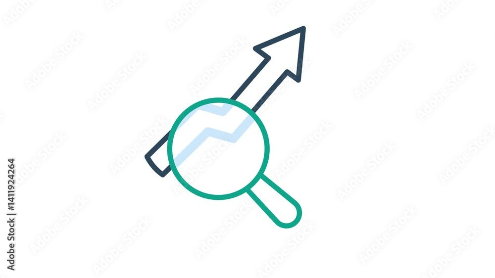 Poster seo animated icon. animated icon related to business. suitable for user interface, provide visual fe