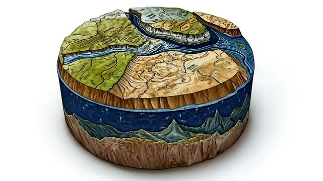 Fantasy World Map Slice