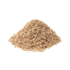 Superfood. Pile of coriander powder isolated on white
